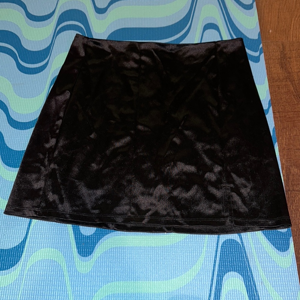 Black Satin Skirt